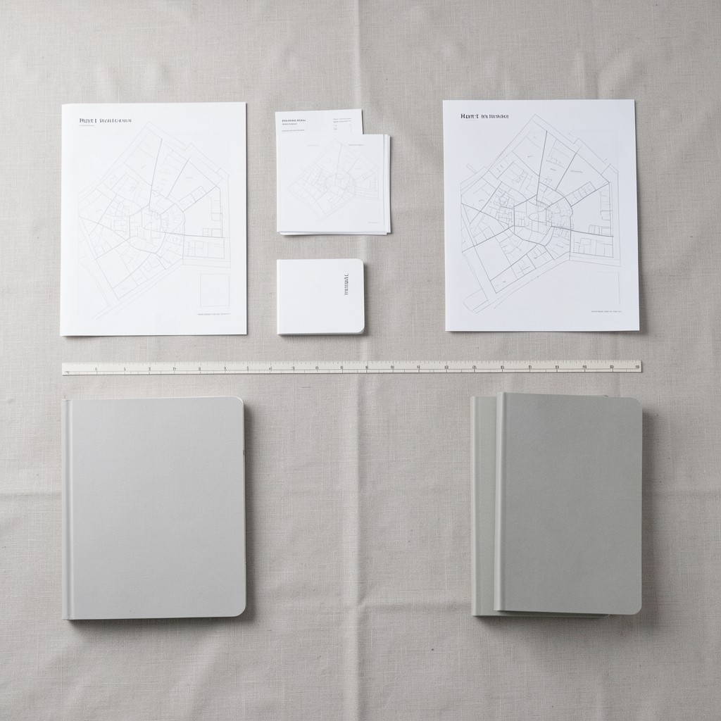 Conference timeline notes and hall maps arranged for an attendance reporting briefing